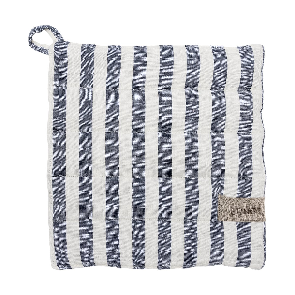 ERNST Ernst gryteklut, bred stripe 23x25 cm Blå-hvit