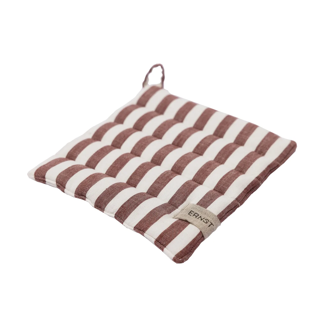 Ernst gryteklut, bred stripe 23x25 cm, Rød-hvit ERNST