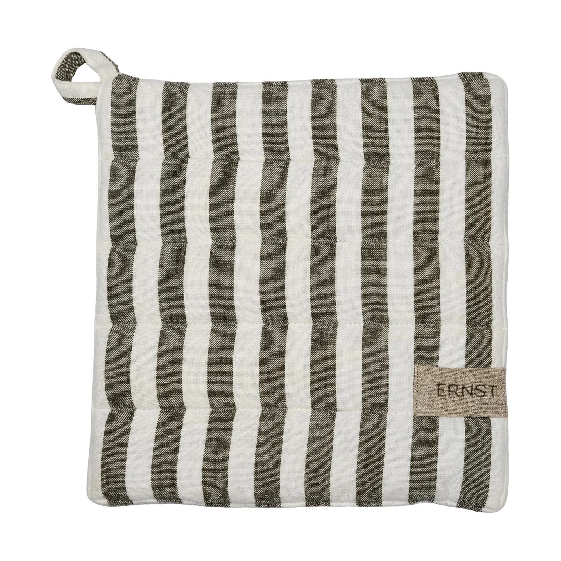 Ernst gryteklut, bred stripe 23x25 cm, Salvie-hvit ERNST