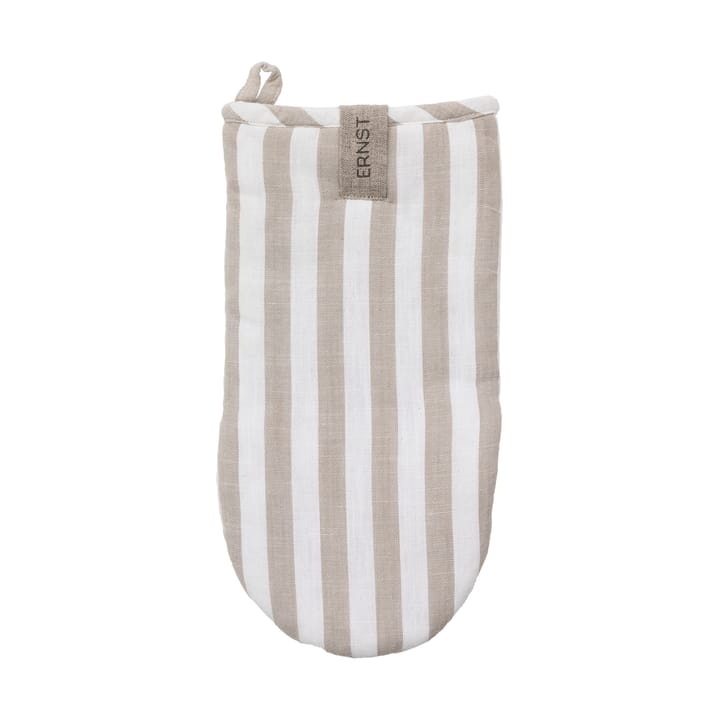 Ernst grytevott, bred stripe - Beige-hvit stripe - ERNST