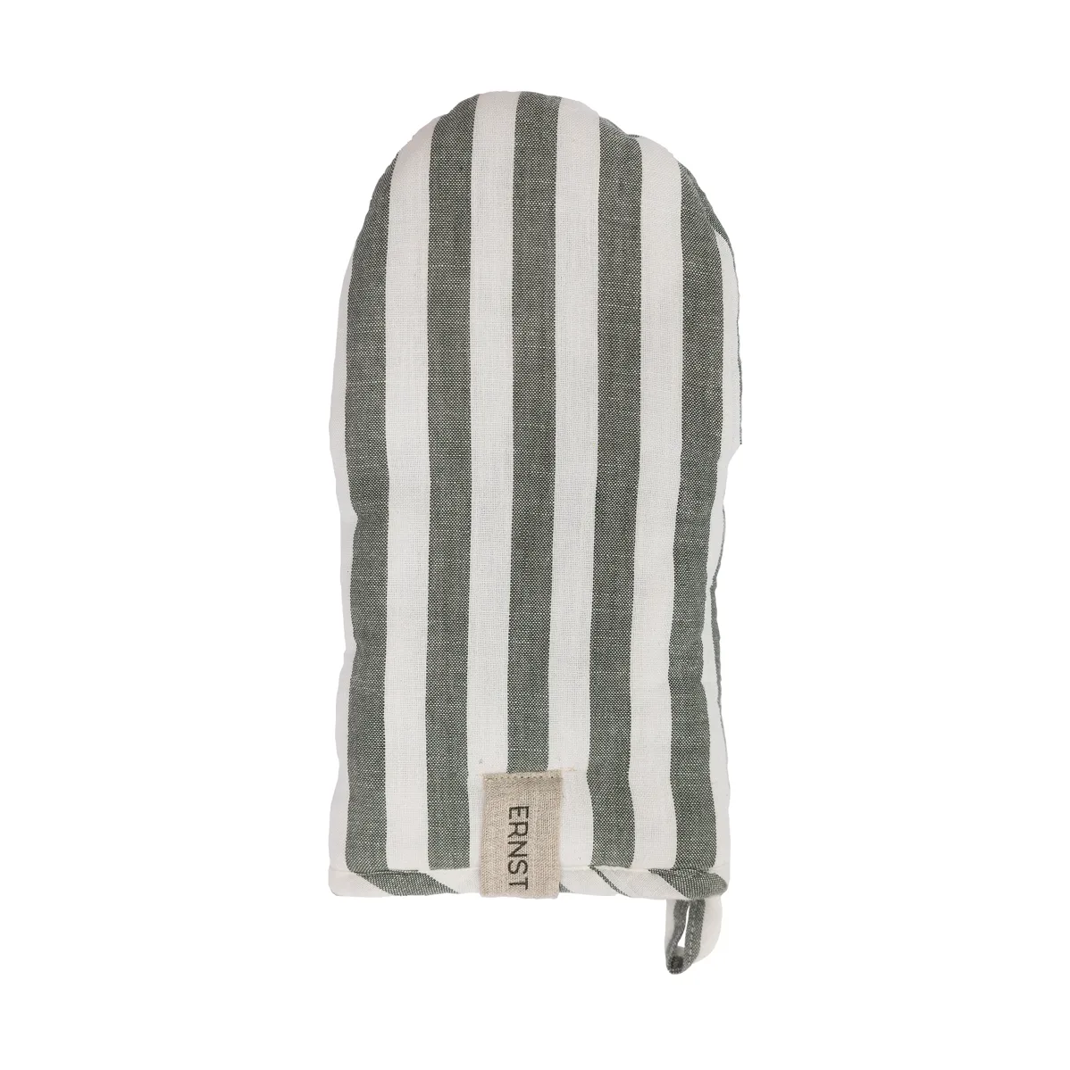 Ernst grytevott, bred stripe, Grønn-hvit ERNST