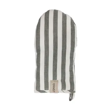 Ernst grytevott, bred stripe - Grønn-hvit - ERNST