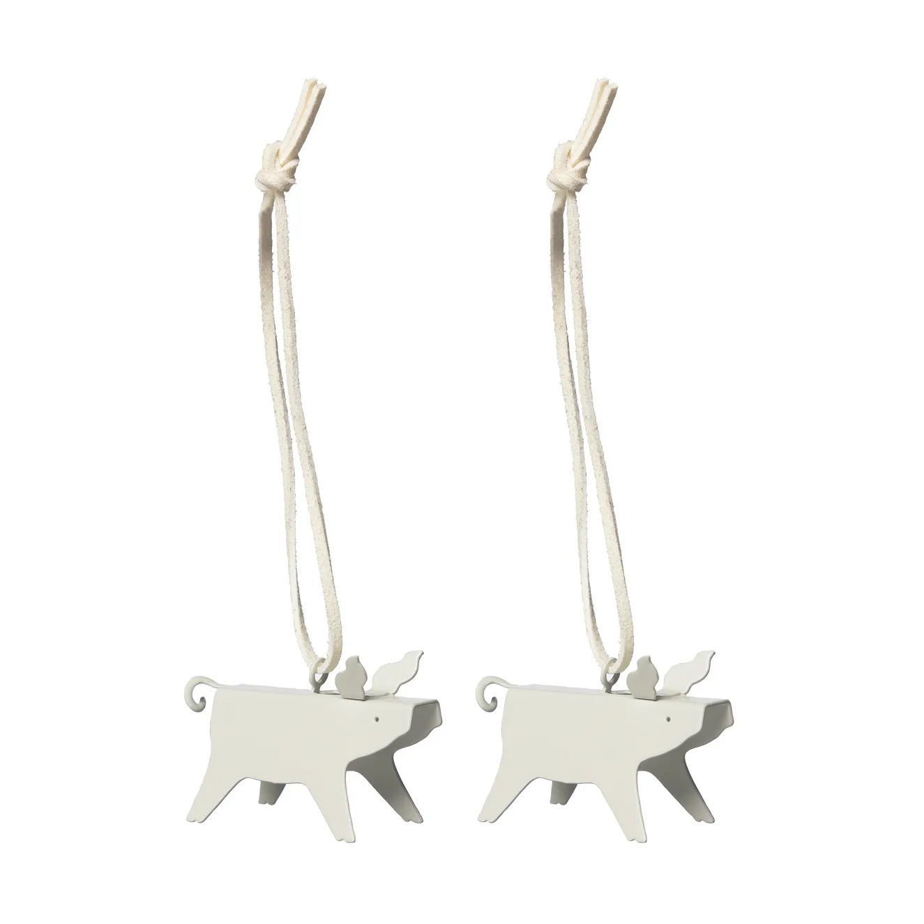 Ernst juleanheng Gris, 2-pk, Hvit 5 cm ERNST