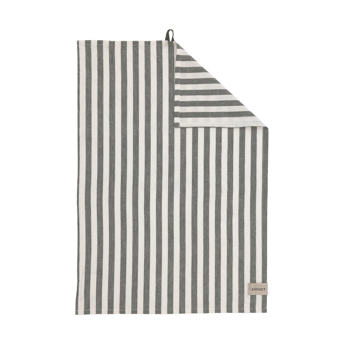 ERNST Ernst kjøkkenhåndkle, brede striper 47x70 cm Grønn-hvit