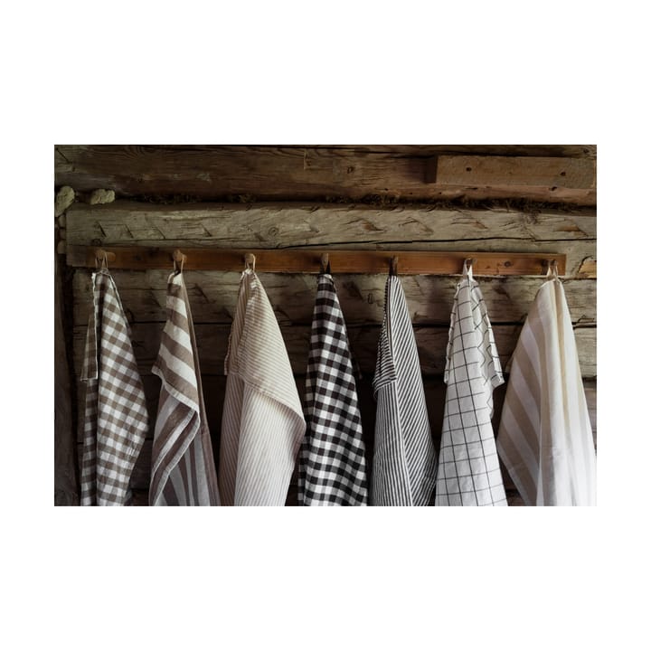 Ernst kjøkkenhåndkle brede striper 47x70 cm - Muldvarp-hvit - ERNST