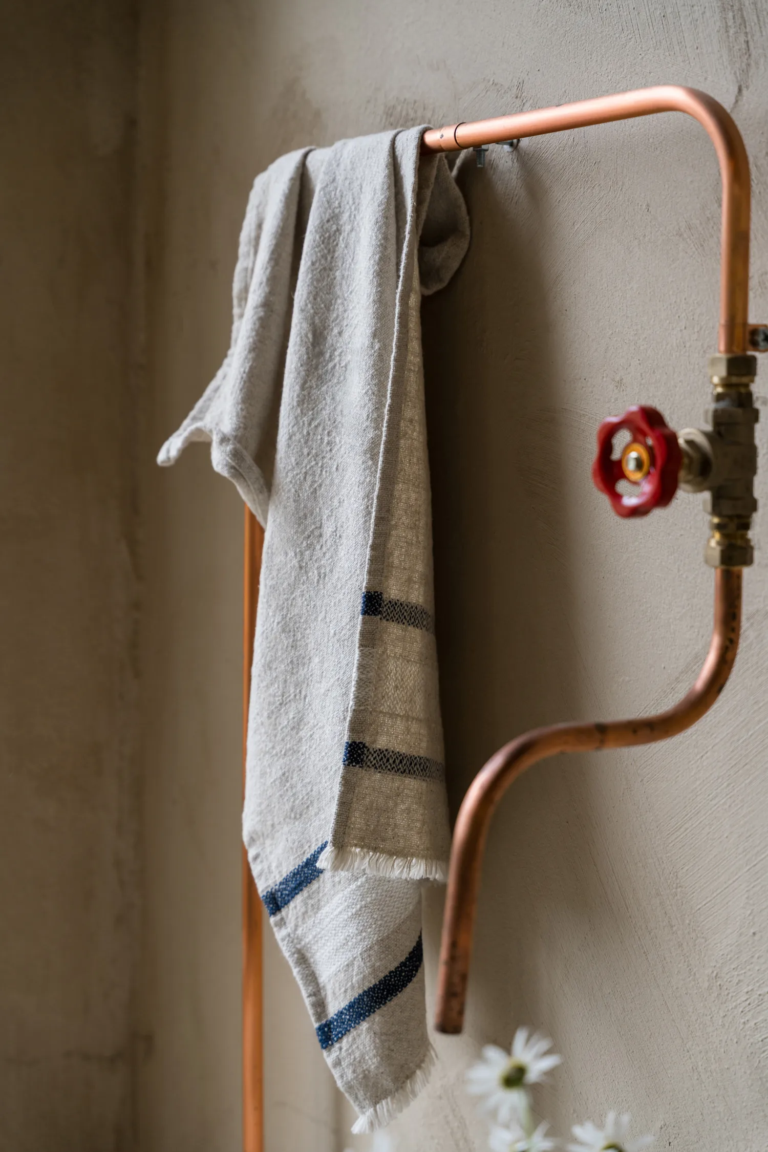 Ernst kjøkkenhåndkle, Natur-hvit-blå, 47x70 cm ERNST