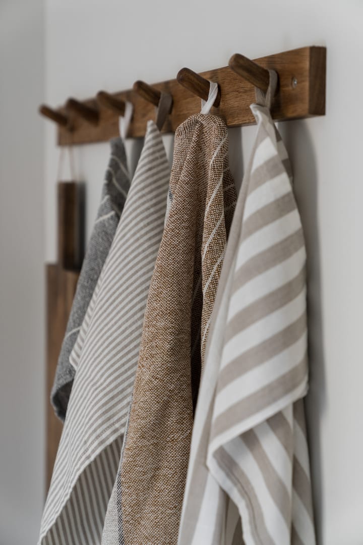 Ernst kjøkkenhåndkle, smale striper 47x70 cm, Beige-hvit stripe ERNST