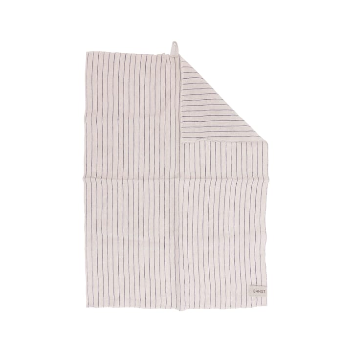 Ernst kjøkkenhåndkle stripete 50 x 70 cm - Blå-beige - ERNST