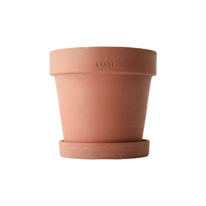 Ernst krukke med fat rustik terrakotta, Ø17 cm ERNST
