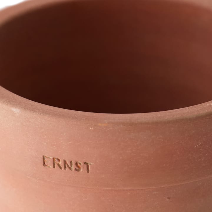 Ernst krukke med fat rustik terrakotta, Ø17 cm ERNST