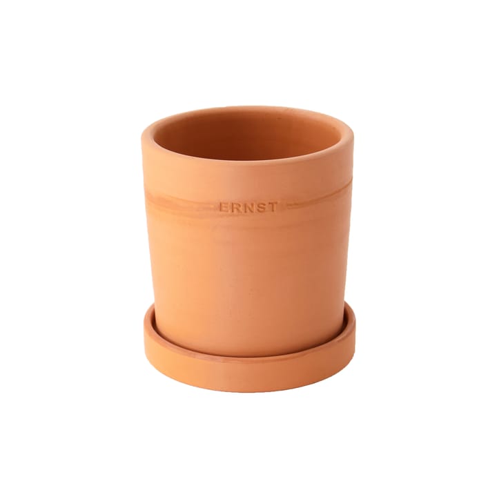 Ernst krukke med fat terrakotta, Ø11 cm ERNST