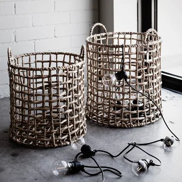 Ernst kurv 2-stk. flettet - natur - ERNST