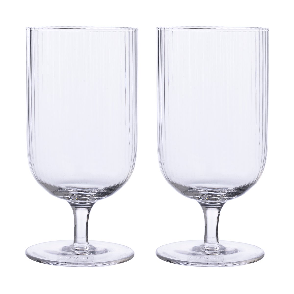 Ernst ølglass riflet 2-pakning Klar ​ | Skandinavisk Design | Ølglass | Gjennomsiktig