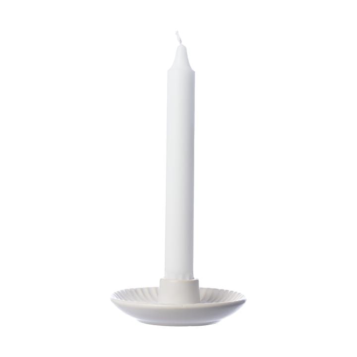 Ernst lysestake Ø10,5x3,5 cm - Hvit - ERNST