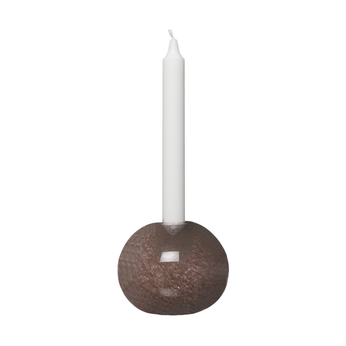Ernst lysestake, glass Ø11 cm Brun | Skandinavisk Design | Lysestaker | Brun