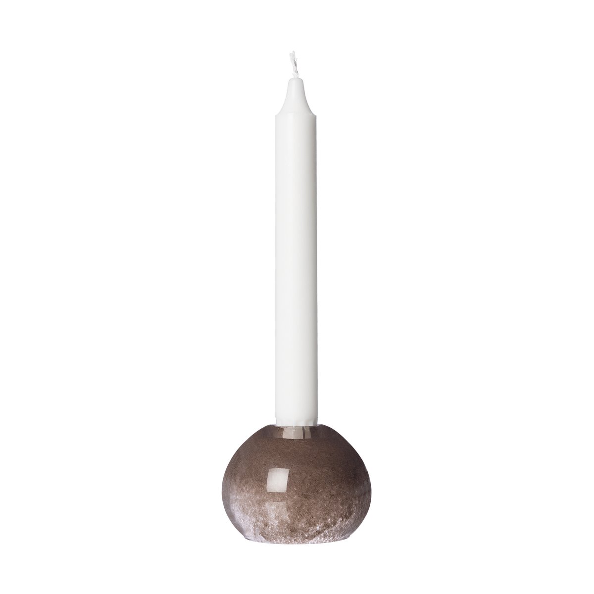 Ernst lysestake, glass Ø7,5 cm Brun | Skandinavisk Design | Lysestaker | Brun
