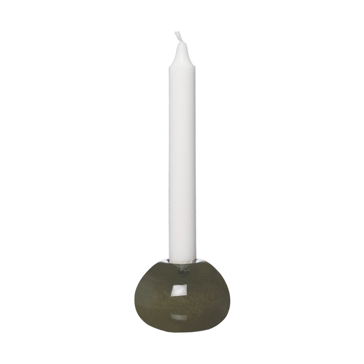 Ernst lysestake, glass Ø7,5 cm Grønn | Skandinavisk Design | Lysestaker | Grønn