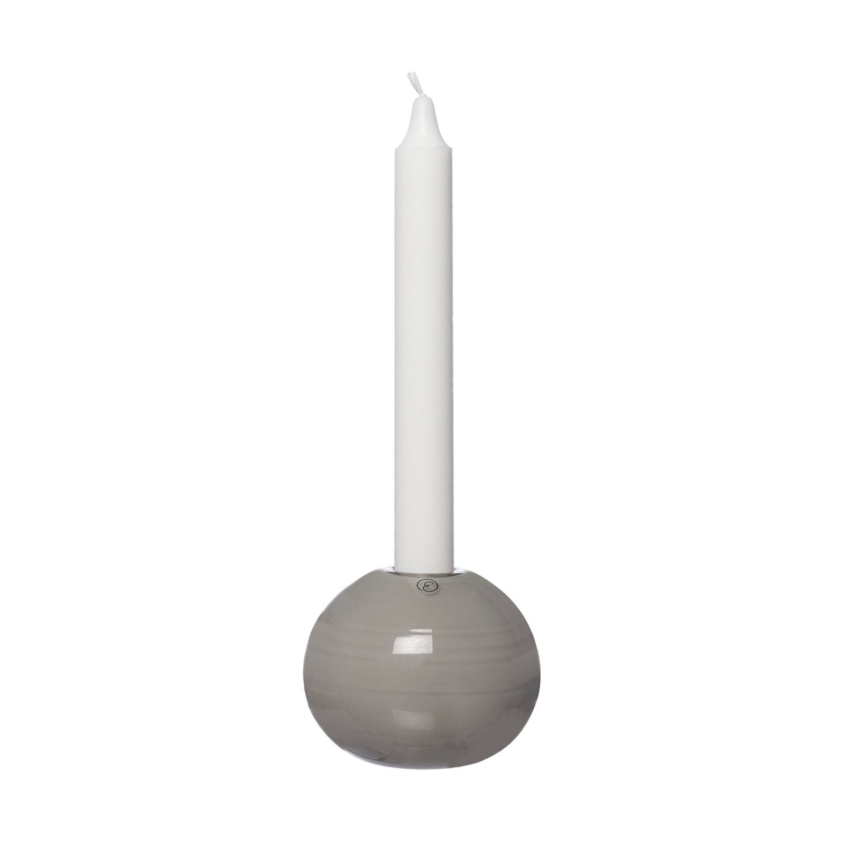 ERNST Ernst lysestake, glass Ø9 cm Grå
