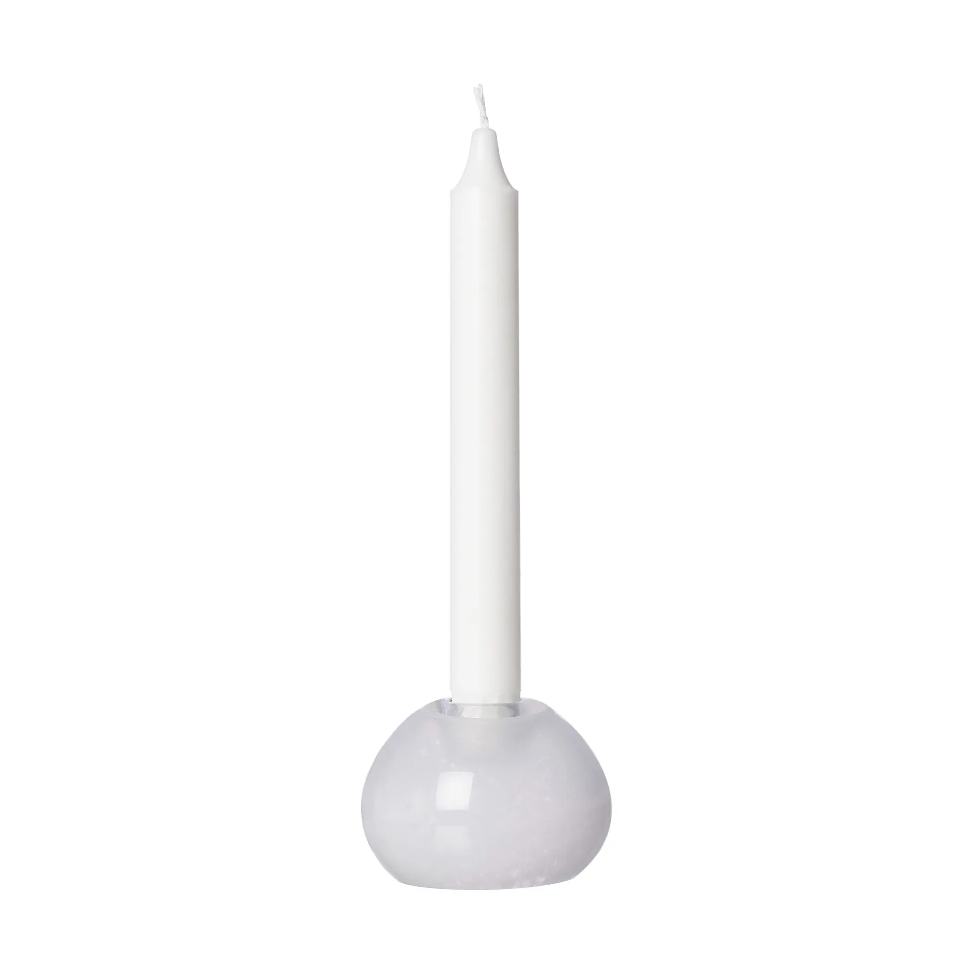 Ernst lysestake, glass Ø9 cm, Hvit ERNST