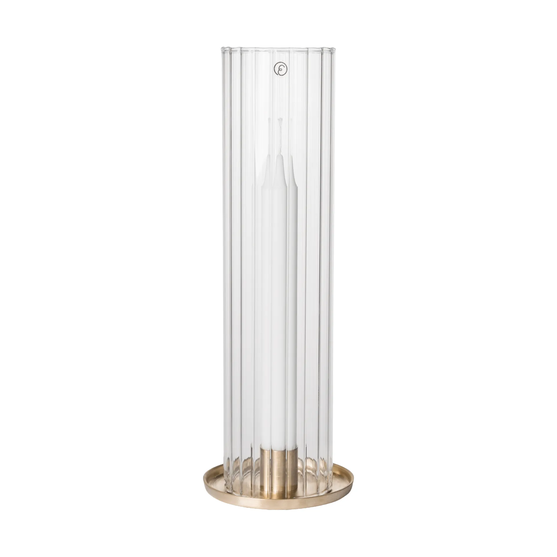 Ernst lyslykt for kronelys, Messing-glass, Ø9x27,5 cm ERNST