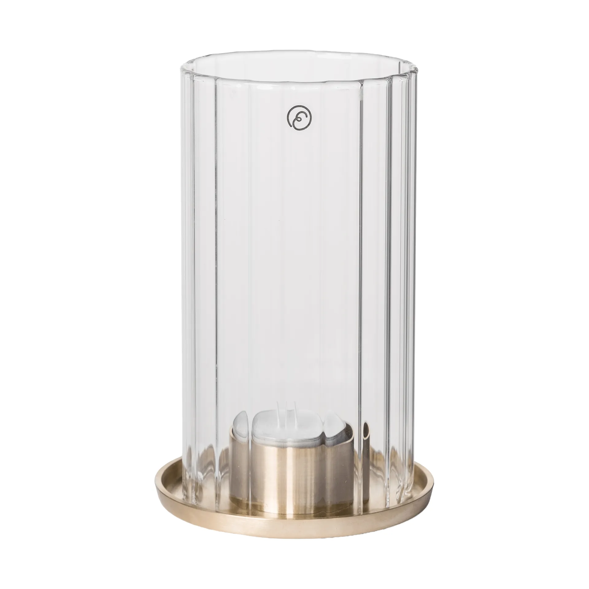 Ernst lyslykt for telys, Messing-glass, Ø9x15 cm ERNST