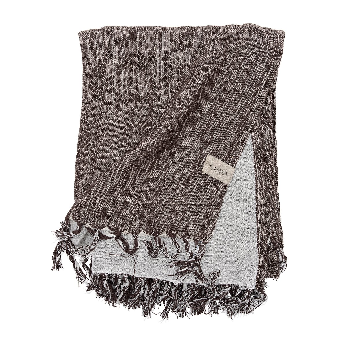 Ernst pledd 130x170 cm Brun | Skandinavisk Design | Bomullspledd | Brun