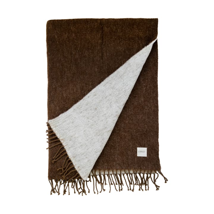 Ernst pledd med frynser 130x170 cm - Kola-hvit - ERNST
