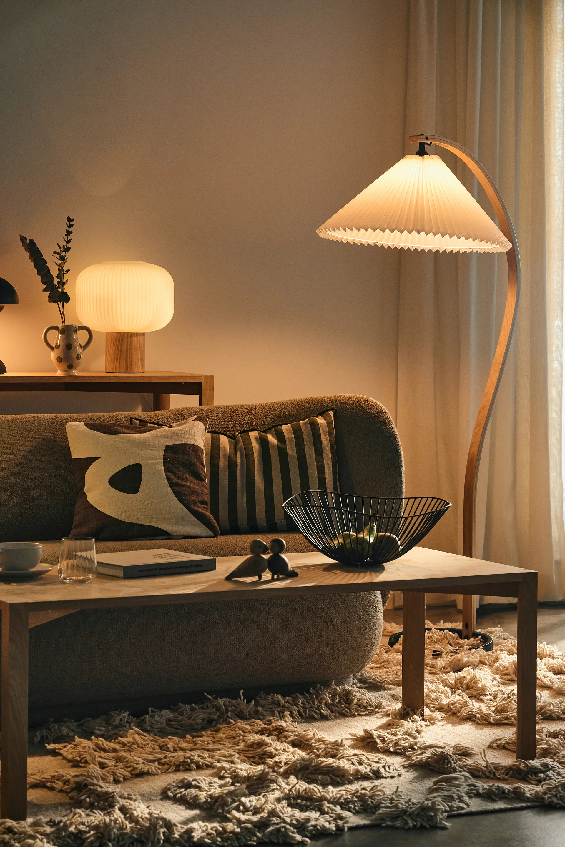 Ernst putevar stripete 40 x 60 cm, Grønn-beige ERNST