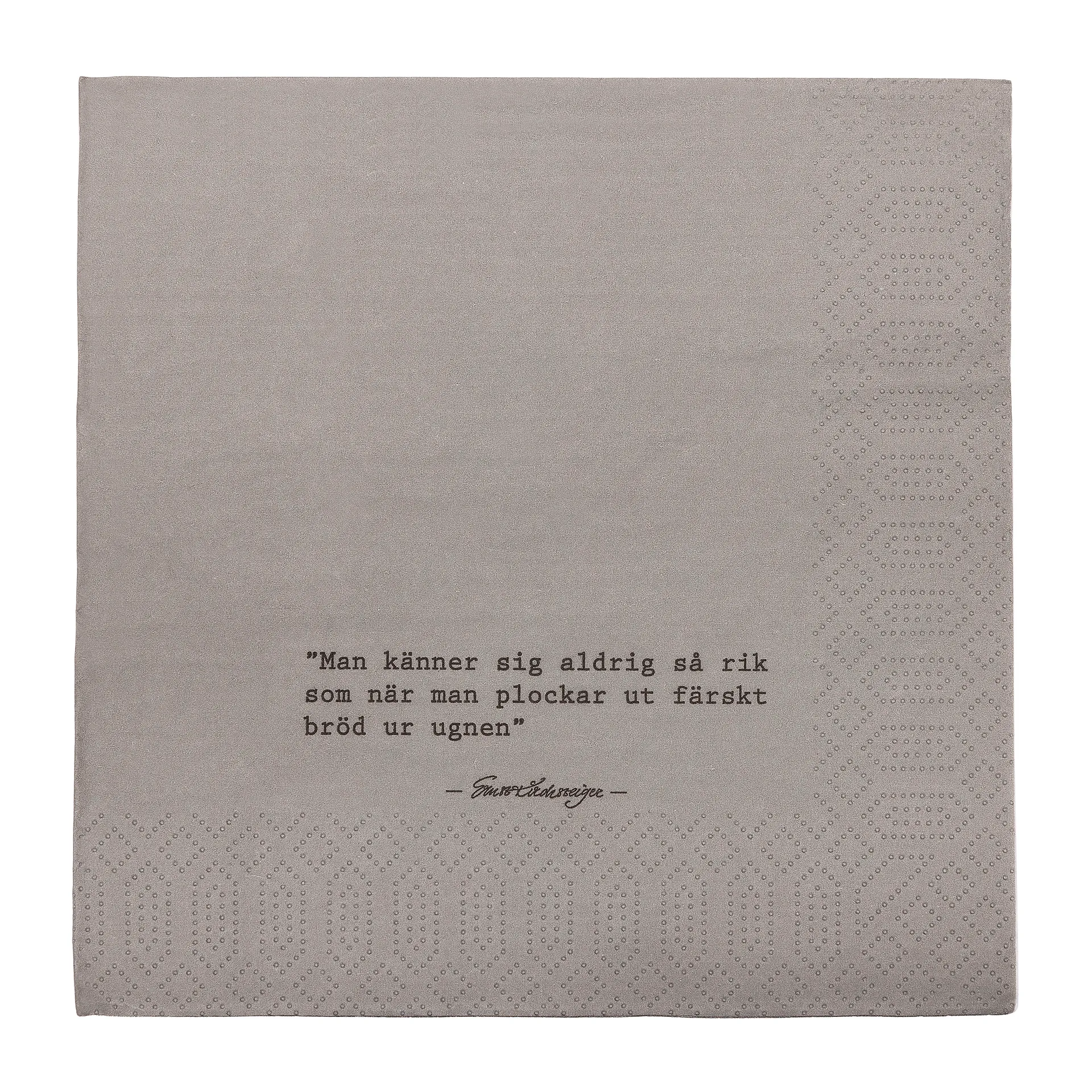 Ernst serviett citat Brød 20-pakning, Grå ERNST