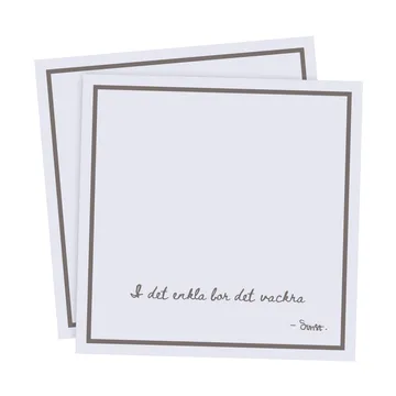 Ernst serviett med sitat - I det enkla 20 stk. - Lysegrå - ERNST