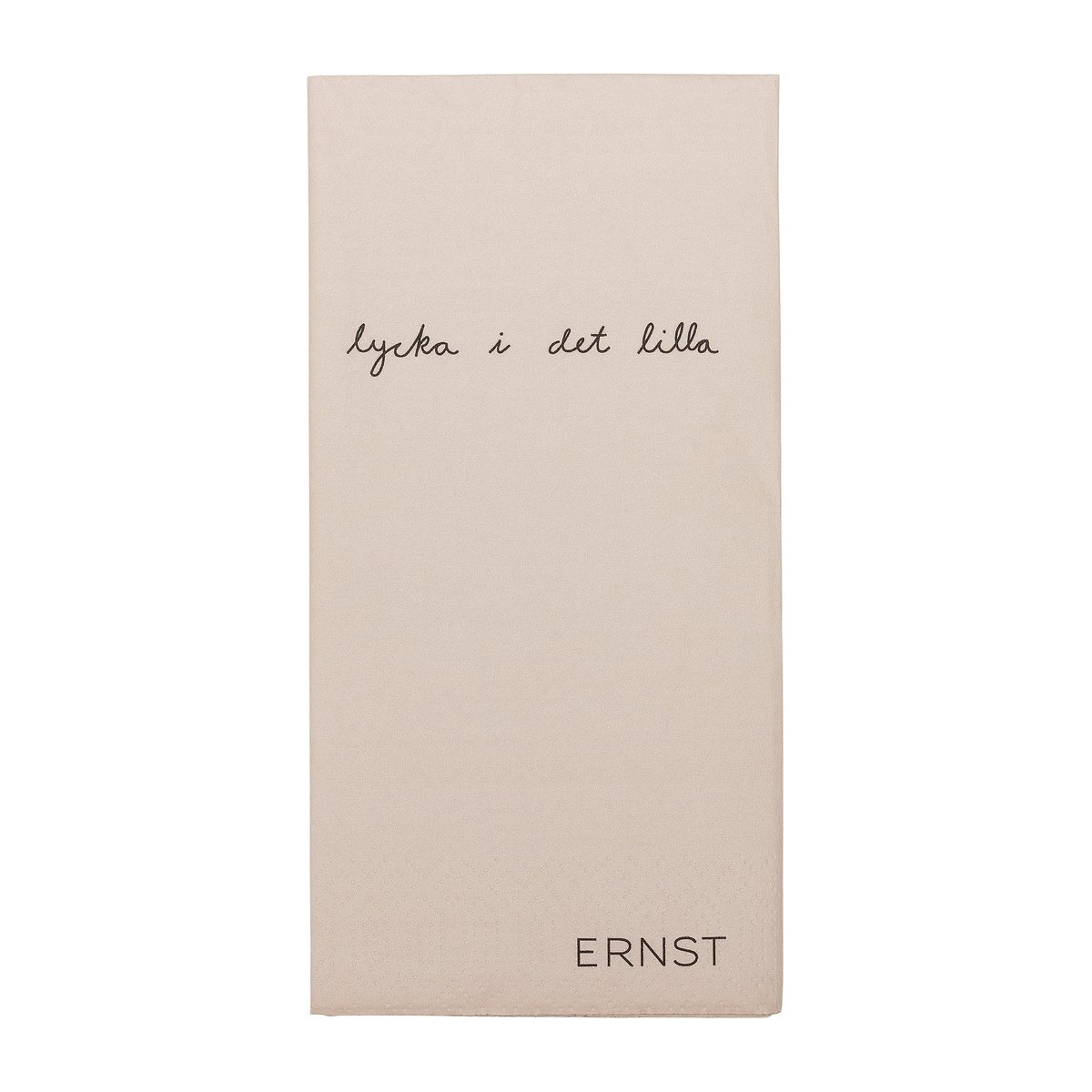 ERNST Ernst serviett med sitat Lycka i det lilla 20-pakning Natur-svart