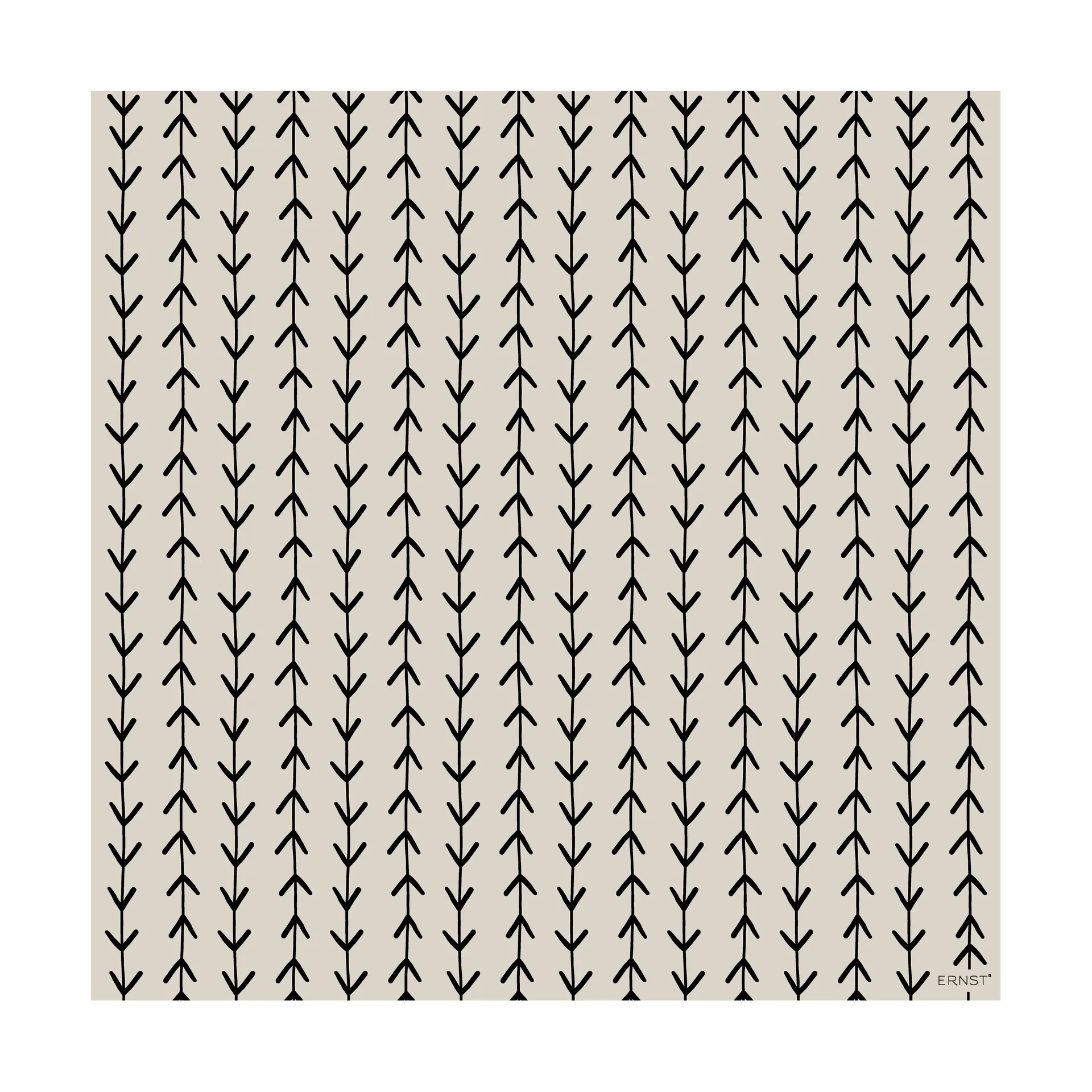 Ernst serviett ranke 33 x 33 cm 20-pakning, Beige-sort ERNST