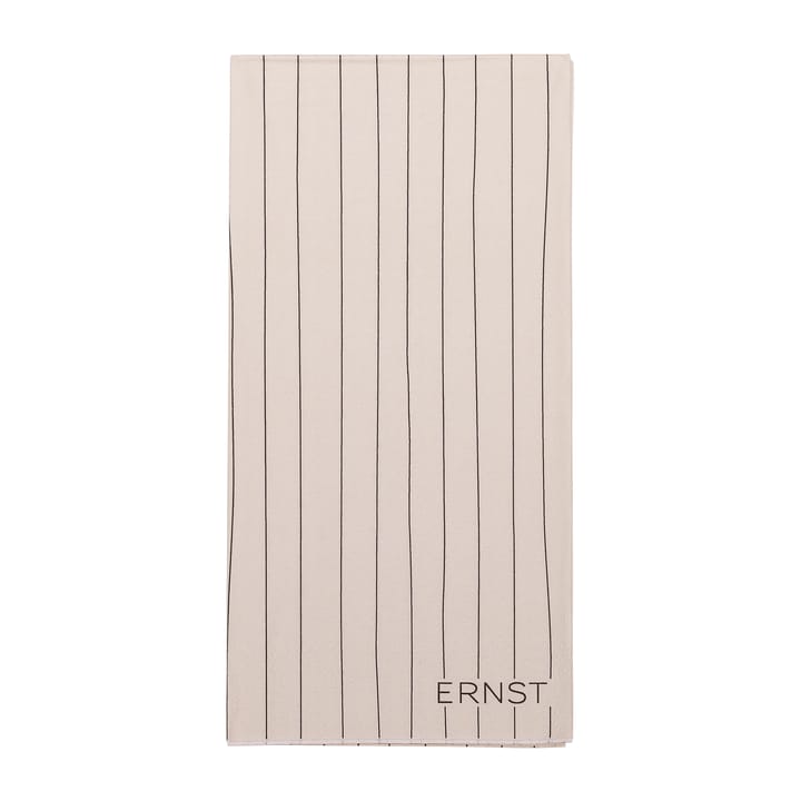 Ernst serviett stripete 10x20 cm 20-pakning - Natur-svart - ERNST