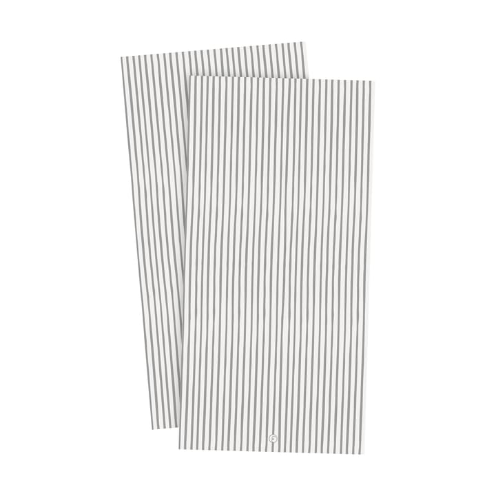 Ernst servietter, stripete 33x33 cm 20 pk - Hvit-grå stripe - ERNST