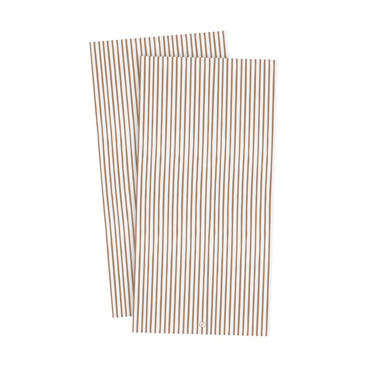 Ernst servietter, stripete 33x33 cm 20 pk, Karamell-hvit ERNST