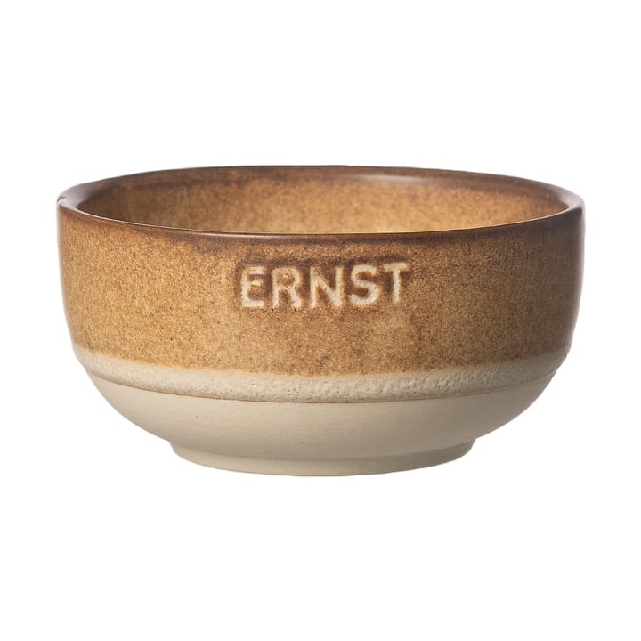 Ernst skål - Brun-natur bunn, Ø8 cm - ERNST