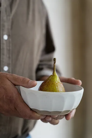 Ernst skål i steingods - Hvit-natur, Ø16 cm - ERNST