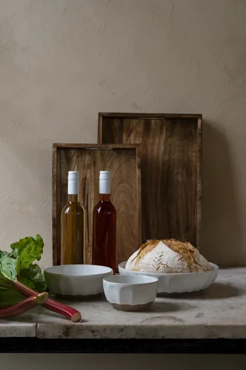 Ernst skål i steingods - Hvit-natur, Ø20 cm - ERNST