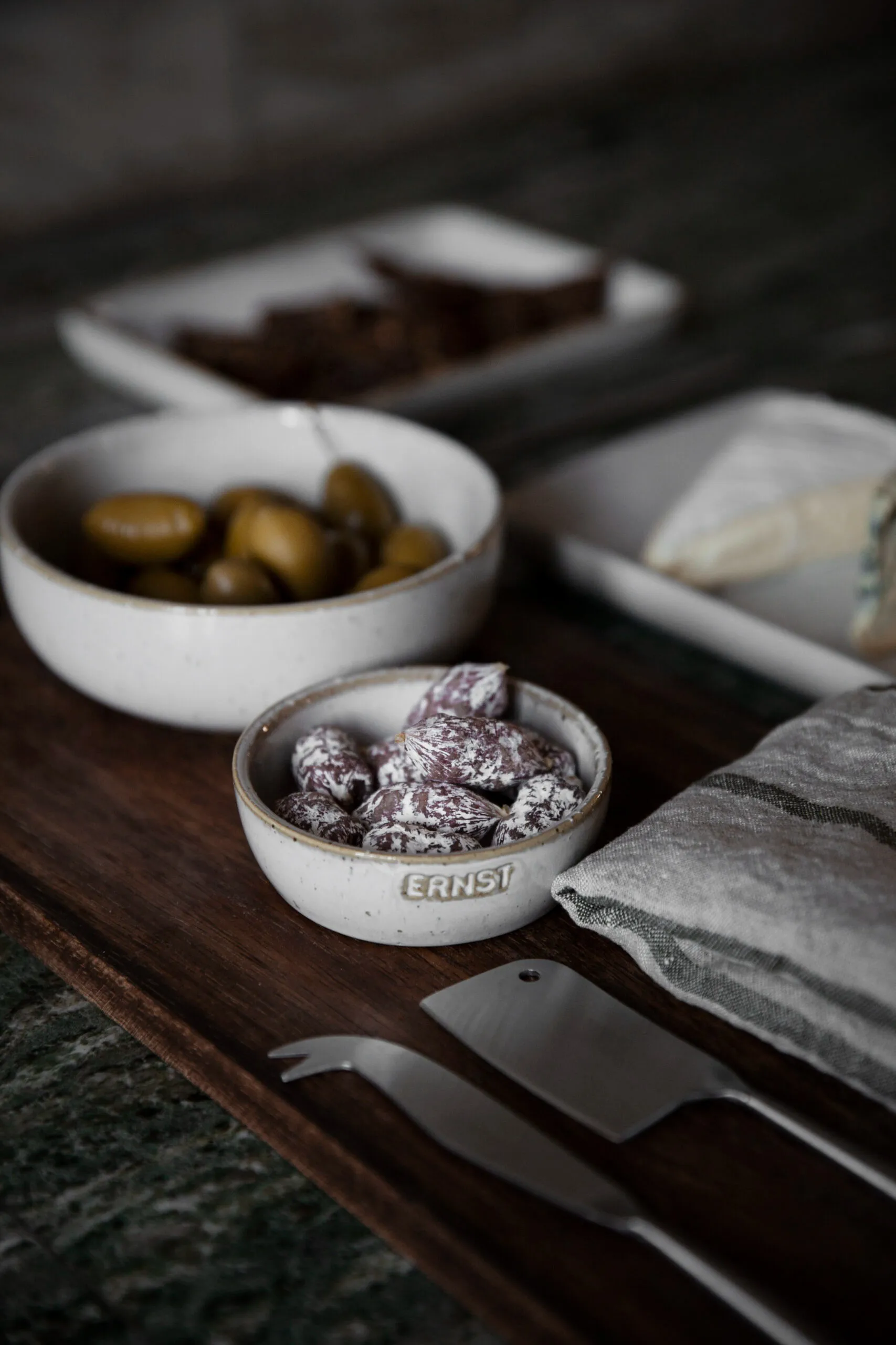 Ernst skål med logo naturhvit, Ø 14 cm uten logo ERNST