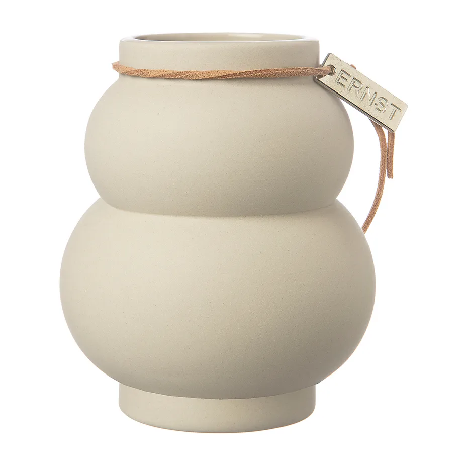 Ernst steingodsvase kurvet 14 cm, Beige ERNST