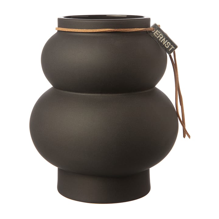 Ernst steingodsvase kurvet 14 cm, Mørkegrå ERNST