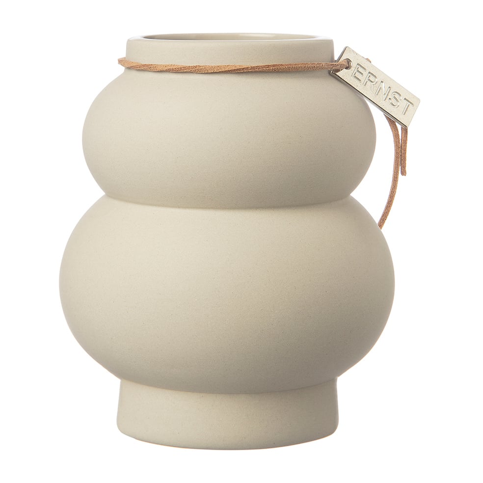 Bilde av ERNST Ernst steingodsvase kurvet 215 cm Beige