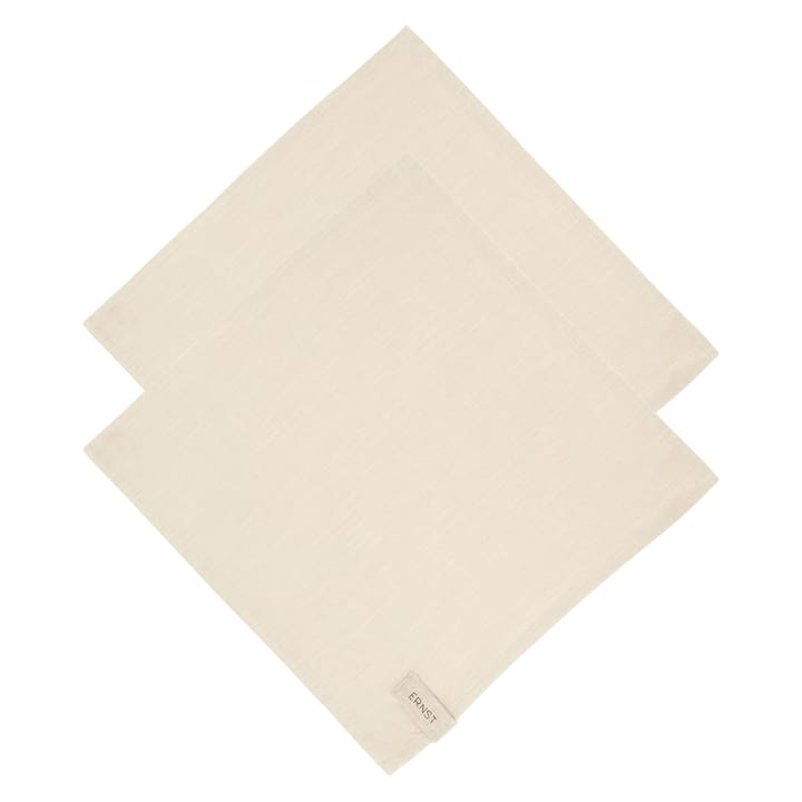 Ernst stoffserviett bomull 2-stk., Beige ERNST