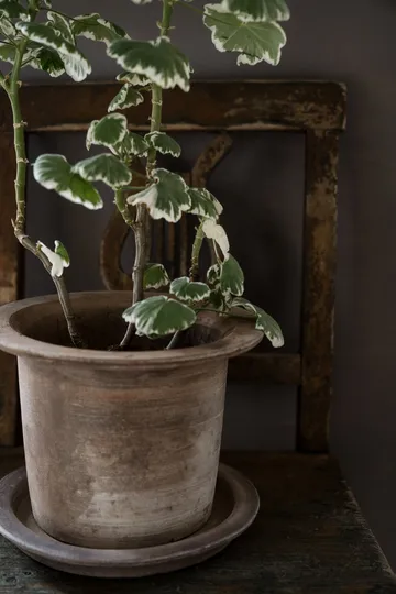 Ernst terracotta krukke med fat - Ø24x17 cm - ERNST