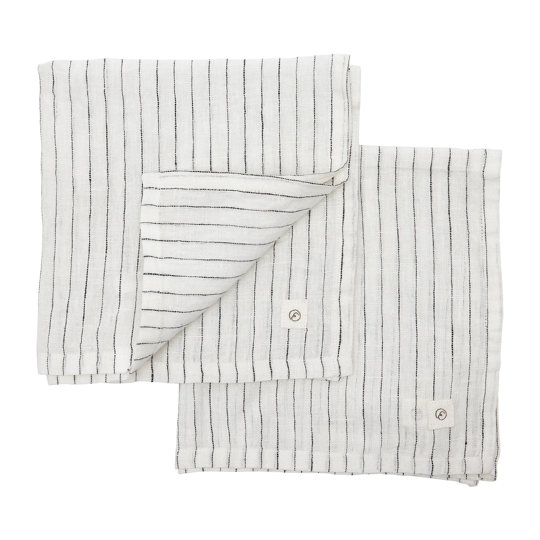 Ernst tøyserviett 40 x 40 cm 2-pakning, Hvit, svart ERNST