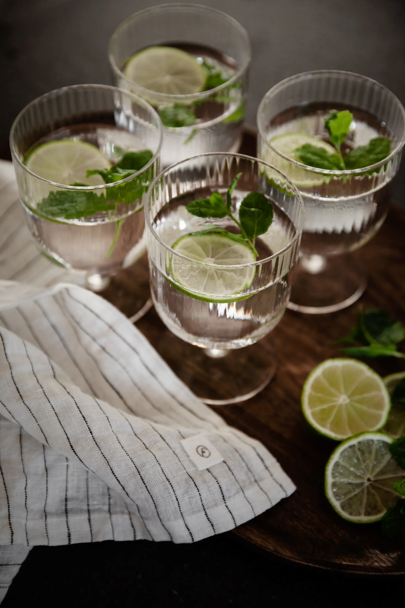 Ernst tøyserviett 40 x 40 cm 2-pakning, Hvit, svart ERNST