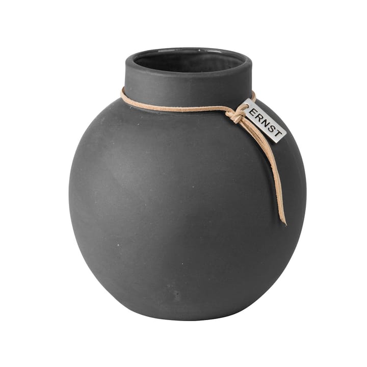 Ernst vase keramikk mørkegrå - 14 cm - ERNST