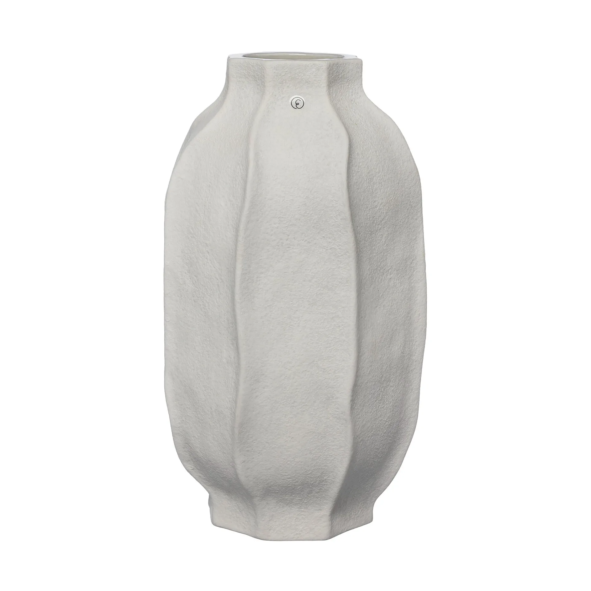 Ernst vase steingods Ø18x30 cm, Naturhvit ERNST