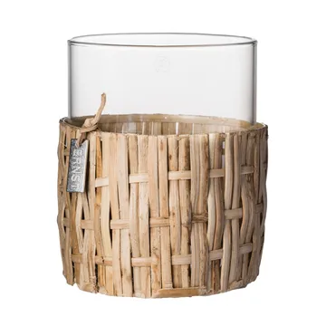 Ernst vase/lykt i kurv - Natur, Ø10x12 cm - ERNST