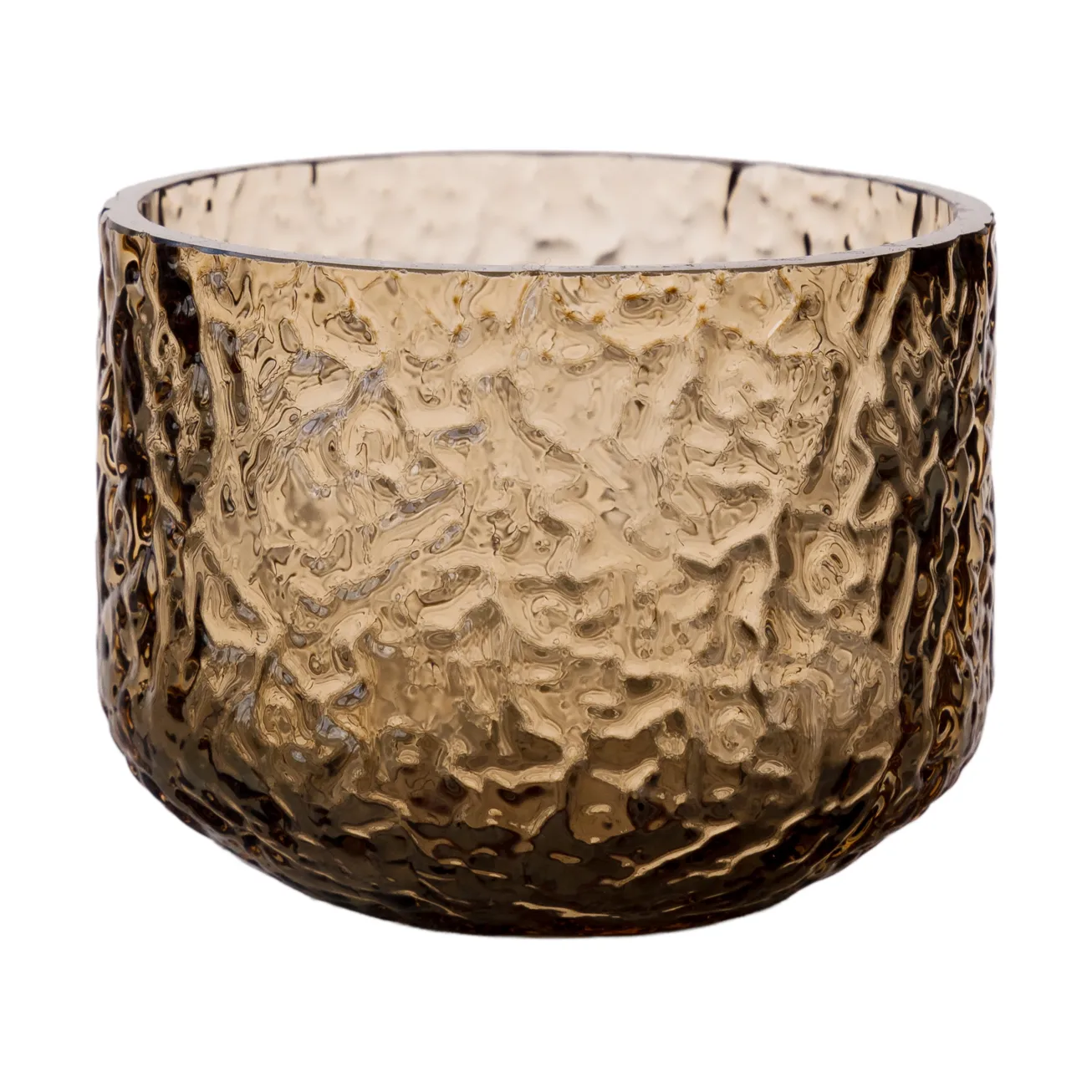 Ernst vase/lykt mønstret, Rav, Ø8x6 cm ERNST